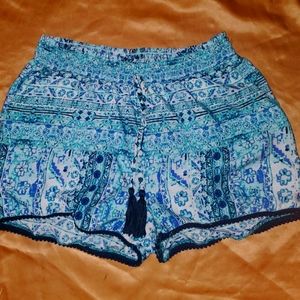 Printed Blue Shorts